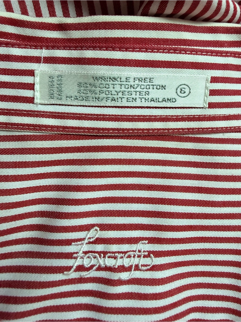 Foxcroft Disney Mickey Minnie Mouse Striped Wrinkle Free Button Up Shirt 6 - Picture 6 of 10